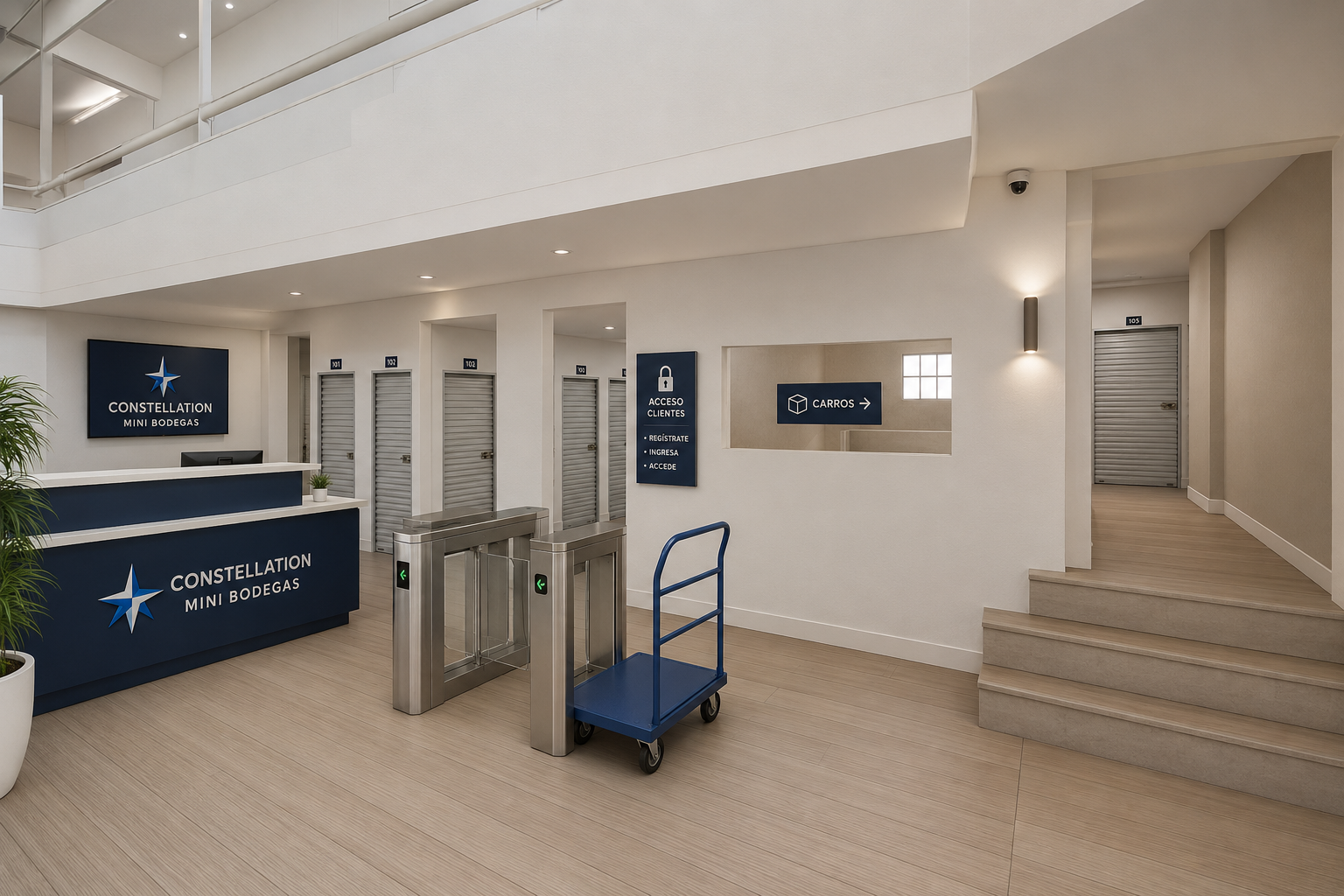 Recepción y acceso controlado de Minibox Ágora